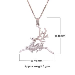 จี้เพชรโมอิสซาไนต์ VVS หรูหรา สไตล์ฮิปฮอป ประดับด้วยเงินแท้ 925 ดีไซน์รูปกวางเรนเดียร์ เรียบง่าย ราคาประหยัด - Product Image 4