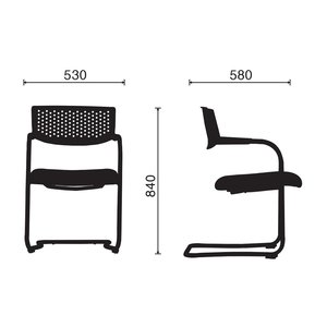 <b>Mesh</b> Ergonomic Kneeling Chair for Meetings HOM1013_02 - Product Image 2