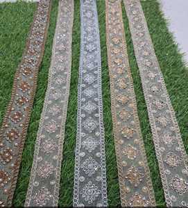 Encaje Elegante y Ecológico con Cuentas Hechas a Mano para Vestidos de Novia, Vestidos de Noche, Bolsos y Telas - Tela de Encaje de Organza de Alta Calidad - Product Image 1