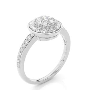 Trendy Pave Setting Round Cut Lab Grown Diamond Custom Ring Diamond Cluster Design para boda y fiesta Hip-Hop Diamond Ring - Product Image 2