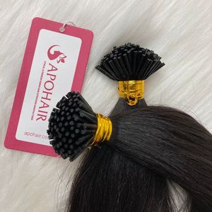 ผมต่อผมผมผมต่อปลายเคราตินผมปลายแหลมผมสีดำธรรมชาติแท้ - Product Image 6