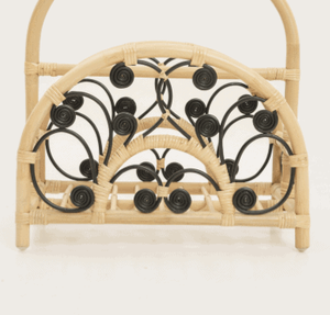 ชั้นวางนิตยสารหวายทันสมัย ที่ใส่นิตยสารหวายธรรมชาติ ชั้นวางหนังสือพิมพ์ไม้ไผ่ สำหรับตกแต่งภายในบ้านและโรงแรม - Product Image 3