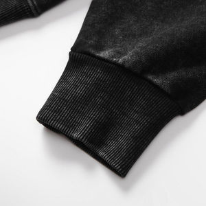 Sweat à capuche en coton de haute qualité pour hommes, série High Street délavée à l'acide, style vintage décontractée Streetwear pour l'hiver - Product Image 4