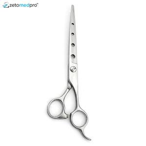 กรรไกรซอยขนสัตว์เลี้ยงสแตนเลสสั่งทำพิเศษ ขนาดพิเศษ สำหรับตัดแต่งขนแมว แต่งสีแดง  อุปกรณ์กรูมมิ่งสัตว์เลี้ยง - Product Image 6