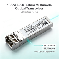 Modul Transceiver Optik Multimode 10G SFP+ SR 850nm Antarmuka LC untuk Penerapan Pusat Data