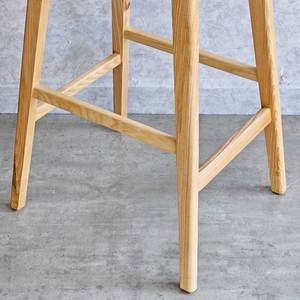 Contemporary Scandinavian GBSK014 Wooden Bar <b>Stool</b> Mesh <b>Back</b> Solid Wood Steel Construction for Farmhouse Kitchen Dining Room - Product Image 5
