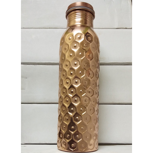 Botella de agua de cobre liso con superficie pulida con espejo brillante Acabado del fabricante exterior de botellas de cobre de INDIA - Product Image 5