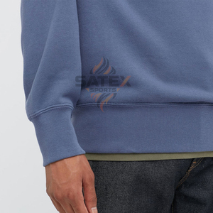 Service OEM Sweat-shirt unisexe Dernier design Couleur unie Manches longues Col rond Basiques 100% coton polaire Brodé Haute qualité - Product Image 6