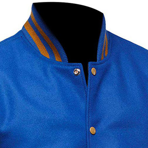 Veste pour homme de style unique, couleur bleue, manches régulières, veste de qualité supérieure pour homme à vendre avec broderie personnalisée, veste pour homme - Product Image 3