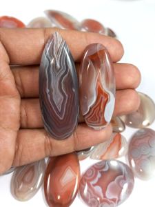 Agate du Botswana naturelle, cabochon, cristal de guérison, pierre précieuse artisanale pour la fabrication de bijoux, pierre précieuse en gros - Product Image 6