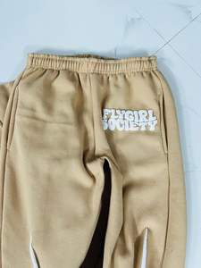 ชุดวอร์มพิมพ์ลายพัฟฟ์สไตล์ล่าสุดสำหรับผู้ชาย ผ้าฝ้ายฟลีซ 100% แบบยูนิเซ็กซ์ ขายส่ง กางเกงวอร์มทรงหลวมสำหรับผู้ชาย - Product Image 2