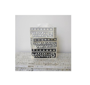 Caja para pañuelos de calidad estándar con incrustaciones de hueso, color natural, hecha a mano, estilo animal, duradera, para el hogar, hotel, o como artículos de mesa. - Product Image 5