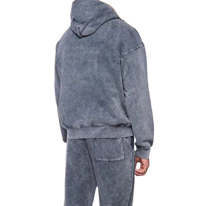 OEM personalizado ácido lavado Sudadera con capucha de gran tamaño Vintage sudaderas peso pesado Distress lavado sudaderas para hombres - Product Image 2