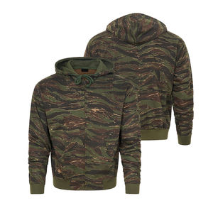 Chaud hiver hommes Camo Trend Hoodie Hip Hop manches longues fermeture éclair vers le haut grande taille sweats à capuche épais avec conception et taille personnalisées - Product Image 5