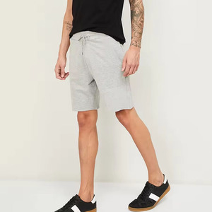 Pantalones cortos de jogging informales de verano para hombre, pantalones cortos deportivos de gimnasio con cordón de patrón de onda de Color sólido, transpirables de talla grande, ajuste holgado seco - Product Image 2