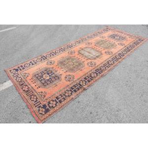 พรมขนสัตว์ตุรกีขนาดใหญ่4.7ชิ้นสีส้มตะวันออกพรมแบบเย็บปะติดปะต่อกันดีไซน์สำหรับทางเข้าห้องนอนห้องโถงพรมรองทำจากยาง - Product Image 3