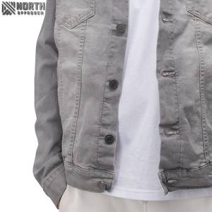 Chaqueta vaquera de mezclilla al por mayor de alta calidad para mujer, prendas de vestir informales, abrigo con botones, chaqueta vaquera de gran tamaño, logotipo frontal, Invierno sólido - Product Image 5