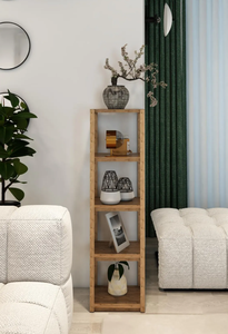 5-Tier Wooden Shelf & Organizer Vertical <b>Storage</b> <b>Unit</b> Multi-Purpose Decorative Wooden Rack - Product Image 6