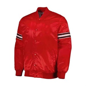 Blouson bomber universitaire à col montant en toile pour homme, broderie personnalisée sur le devant, design personnalisé pour l'école et le collège - Product Image 3