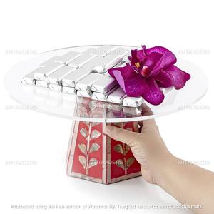 Support à gâteau artistique personnalisable en acrylique fait main de qualité supérieure avec incrustation de nacre pour les soirées du Ramadan, les fêtes de l'Aïd et les occasions d'élite - Product Image 5