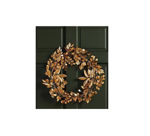 Hermosa corona decorativa de metal, trabajo de hojas florales para la decoración de la pared del hogar con detalles artísticos hechos a mano - Product Image 1