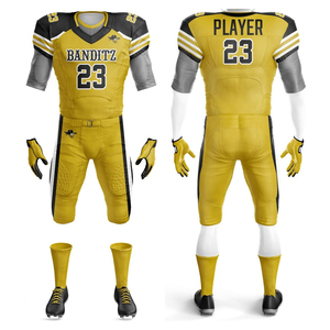 Uniformes de football américain personnalisés pour adultes, pantalons, broderie en twill, impression par sublimation, respirant, séchage rapide, taille élastique - Product Image 3