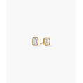 Boucles d'oreilles clous en diamant de laboratoire taille émeraude, bijoux de luxe en diamant - Product Image 2