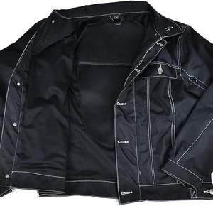 Veste de moto pour homme de qualité supérieure, imperméable, coupe-vent, en toile, col montant, avec armure CE - Product Image 3