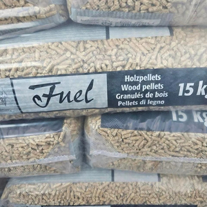 Precio de Fábrica al por Mayor Palet de Briquetas de Madera Bolsas de 15 kg Combustible Exportación a Europa En Stock Pellets de Madera de Pino Ceniza 1% Humedad 1% - Product Image 1