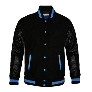 Chaqueta universitaria de cuero de piel de vaca de calidad fina más vendida, cuello levantado, logotipo profesional impreso, personalizable, tu propio invierno - Product Image 6
