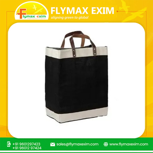 India Manufacturer's Eco-Luxury <b>Jute</b> <b>Shopping</b> <b>Bags</b> with Sophisticated Style Leather Handles Fashionable <b>Jute</b> <b>Bags</b> on Sale - Product Image 4