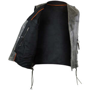 Fabricants d'usine Gilet de moto en cuir véritable Gilet en cuir de qualité supérieure pour hommes Gilet de motard d'équitation de club vintage - Product Image 3