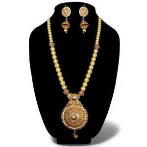 ชุดเครื่องประดับ kriaa 1109301สร้อยคอฮารามหินออสเตรียชุบทอง - Product Image 1