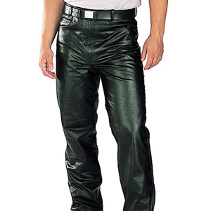 กางเกงขี่มอเตอร์ไซค์หนังวัวสำหรับผู้ชายกางเกงหนังแท้โลโก้และดีไซน์แบบตรงผลิตตามสั่ง2025 - Product Image 5