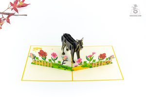 Artisanat le plus vendu 3d Pop-up Animal Cartes de voeux Papier personnalisable Artisanat Animaux noirs - Product Image 3