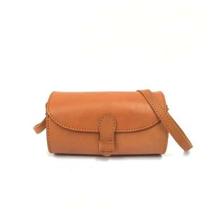 Handmade High Quality <b>Vintage</b> Leather <b>Bag</b> Affordable Minimalist Casual Shoulder Crossbody Cylinder <b>Tote</b> - Product Image 6