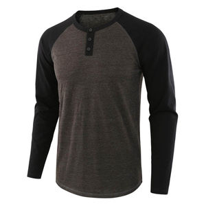 T-shirt à manches longues pour homme, style nouveau, 100% coton, uni, coupe ajustée, ajoutez votre propre logo et couleurs personnalisées, haut pour homme - Product Image 6