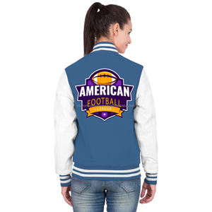 Veste universitaire en coton teint respirant et matelassé avec broderie personnalisée pour femmes à la mode haut de gamme - Product Image 4