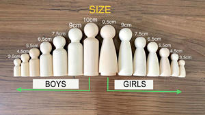 Bois de hêtre naturel non fini artisanat en bois bricolage pour la décoration de mariage 65mm inachevé enfant bricolage artisanat - Product Image 2