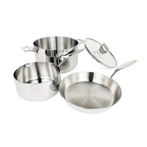 Set peralatan masak Premium, Set peralatan masak Stainless Steel ramah induksi untuk dijual dengan harga terbaik