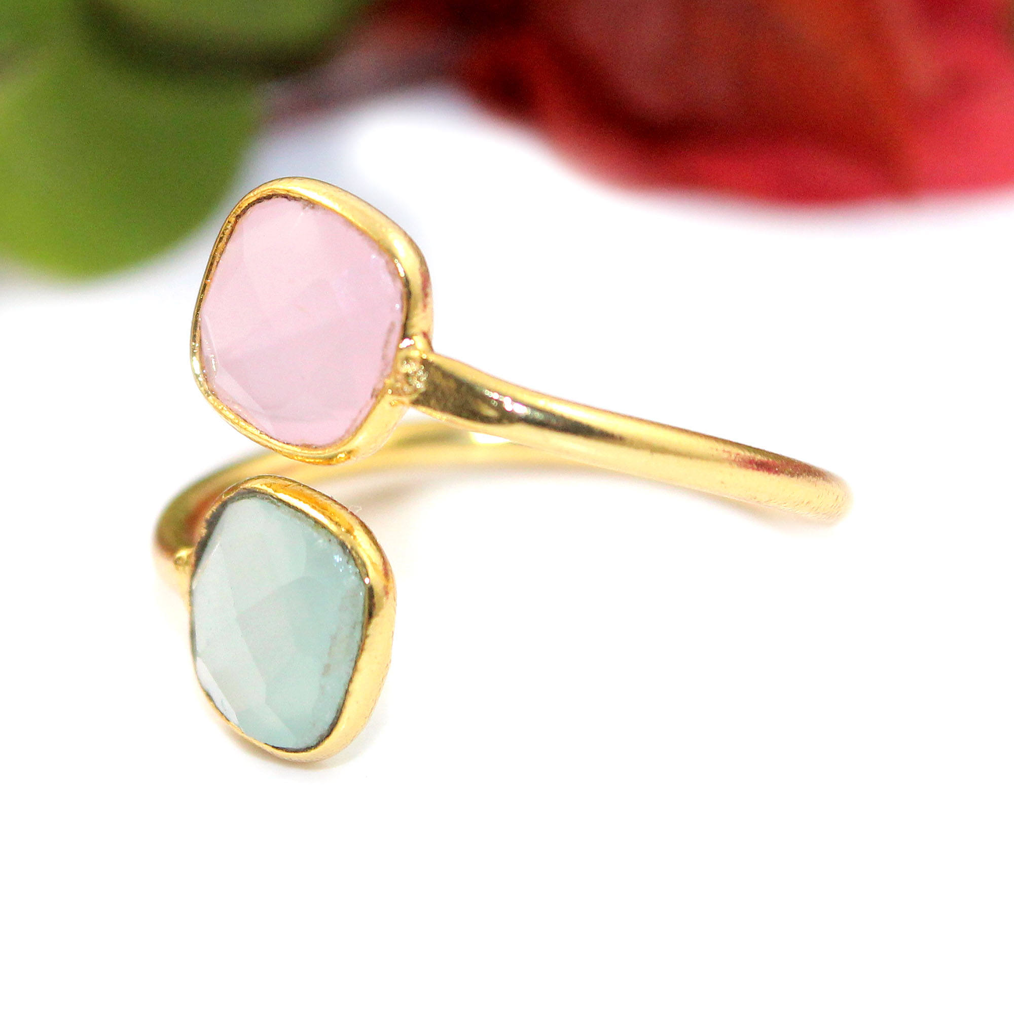 Pink Chalcedony & Aqua Chalcedony