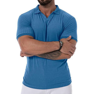 Último Diseño Nuevo Estilo de Moda Ropa de Hombre Algodón Tallas Grandes Polos de Hombre Manga Corta Verano Casual En Blanco - Product Image 4