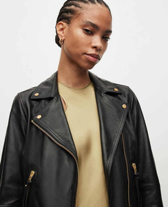 Vente en gros OEM vestes en PU vestes pour femmes Slim Fit Streetwear vêtements d'extérieur en cuir de mouton pour les détaillants de mode - Product Image 2