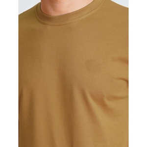 Men's Loose Fit Custom Yellow Shad Neck Plain <b>T</b>-<b>Shirt</b> Short Sleeves Anti-Pilling Spandex/<b>Polyester</b> High Street Style unisex tee - Product Image 3