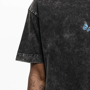 T-shirt pour homme de qualité supérieure, délavé à l'acide, séchage rapide et respirant, unisexe, 100% coton, col rond - Product Image 3