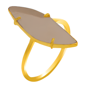 Handmade <b>Gold</b>-Plated 925 Sterling Silver <b>Ring</b> Fashionable Classic Style with <b>Rose</b> Quartz Gemstone for Weddings and Engagements - Product Image 6