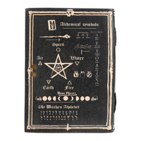 Livre de sorts cuir journal deckle bord papier grimoire imprimé journal troisième œil sorcellerie approvisionnement vintage sort cahier