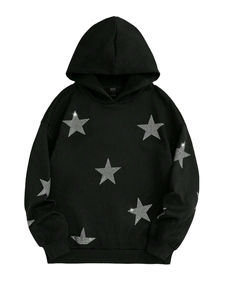 เสื้อฮู้ดดี้ผ้าผสมคอตตอนซิปหน้า สไตล์วินเทจสตรีทแวร์ ล้างสีแบบแอซิดวอช ประดับด้วยคริสตัลขนาดใหญ่แบบสั่งทำพิเศษ - Product Image 2