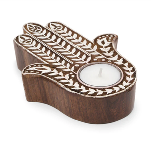 ที่ใส่ไม้ทีไลท์แบบใช้มือหมุน Hamsa ดีไซน์ใหม่สำหรับตกแต่งบ้านที่ทำด้วยมือจากเวียดนาม - Product Image 3