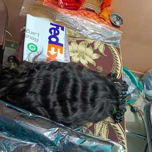 Usine nouvelle haute qualité 100g indien Remy cheveux trame génie trames eau et vague profonde Style haute qualité 100% cheveux humains - Product Image 3